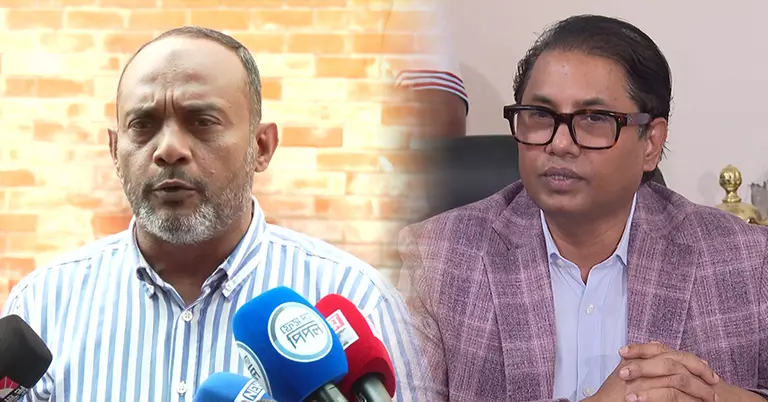 মুনতাসির আলম চৌধুরী (বামে) ও সরকার মাহবুব আহমেদ শামীম (ডানে)